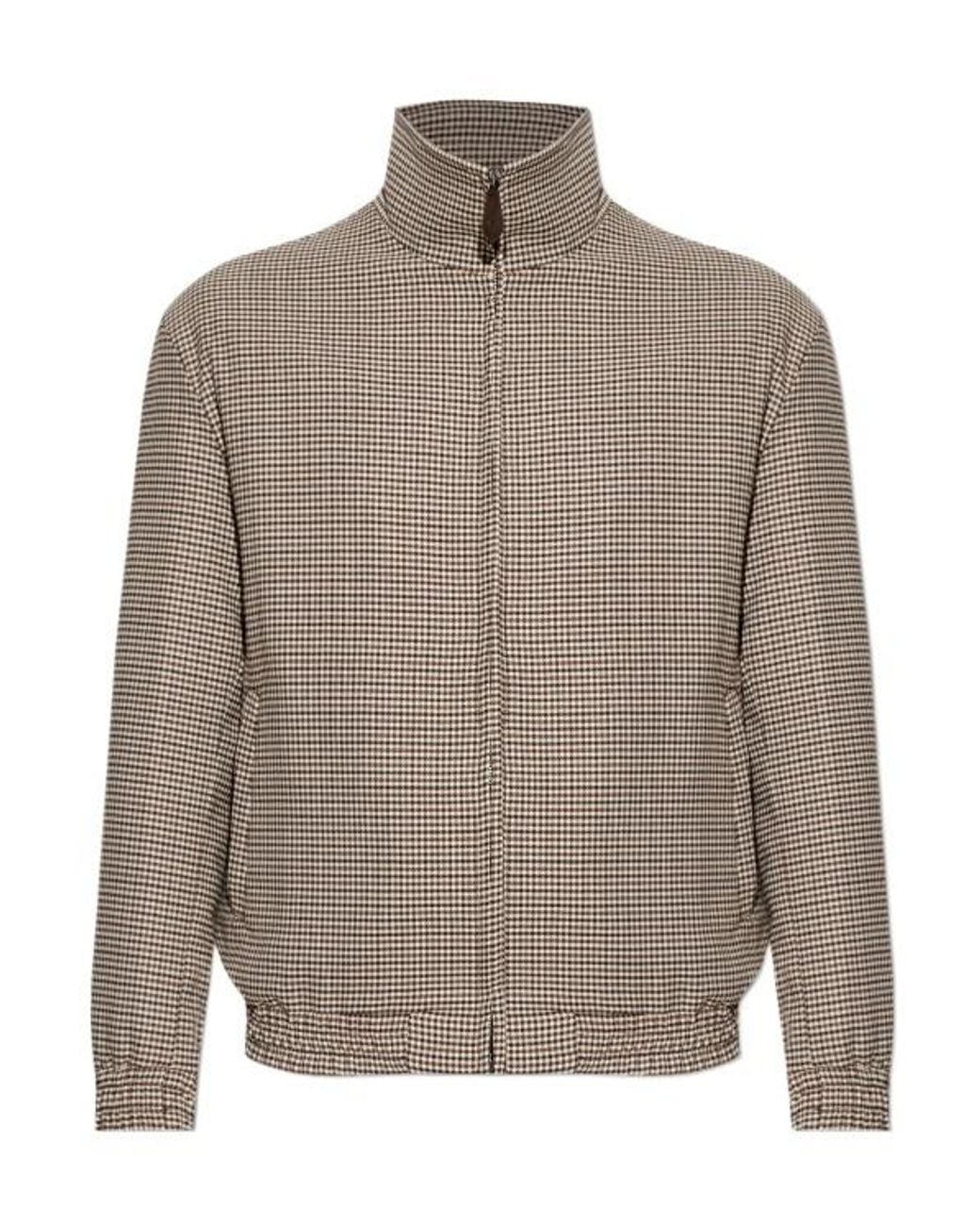 Etro Gray Quilted Check Jacket for men