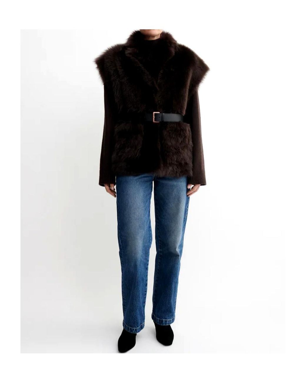 Arma Black Double-Sided Wool Vest