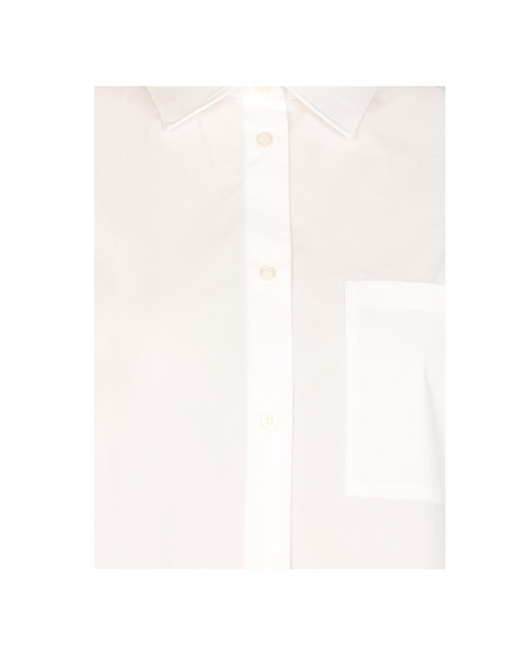 MSGM White Short-Sleeve Pocket Shirt
