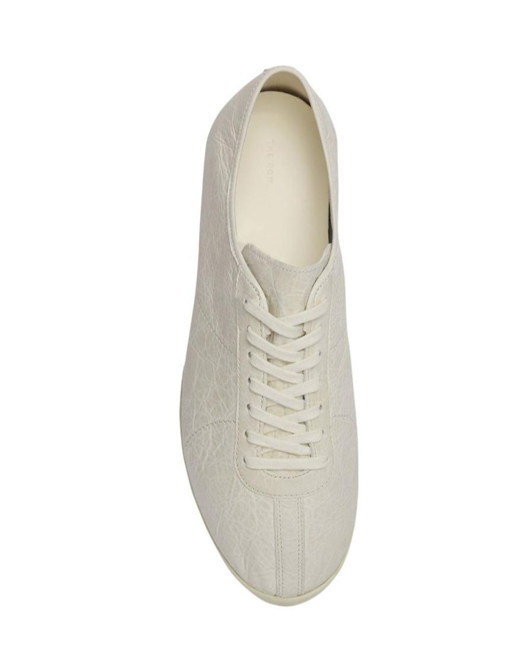The Row White Clement Leather Sneakers for men