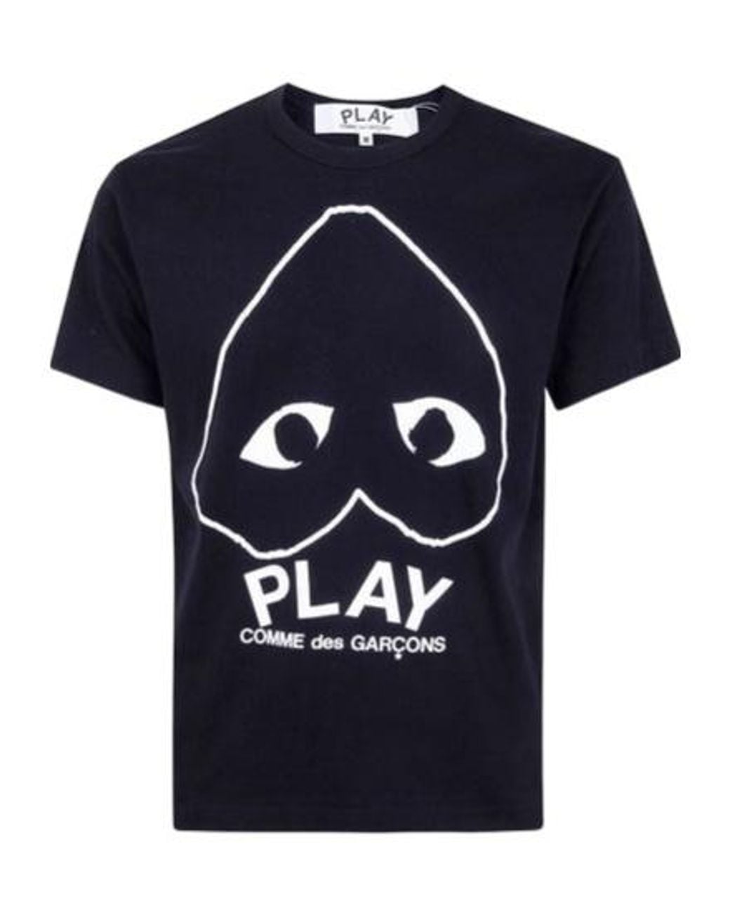 COMME DES GARÇONS PLAY Blue Comme Des Garçons Play Logo Printed Crewneck T-Shirt for men