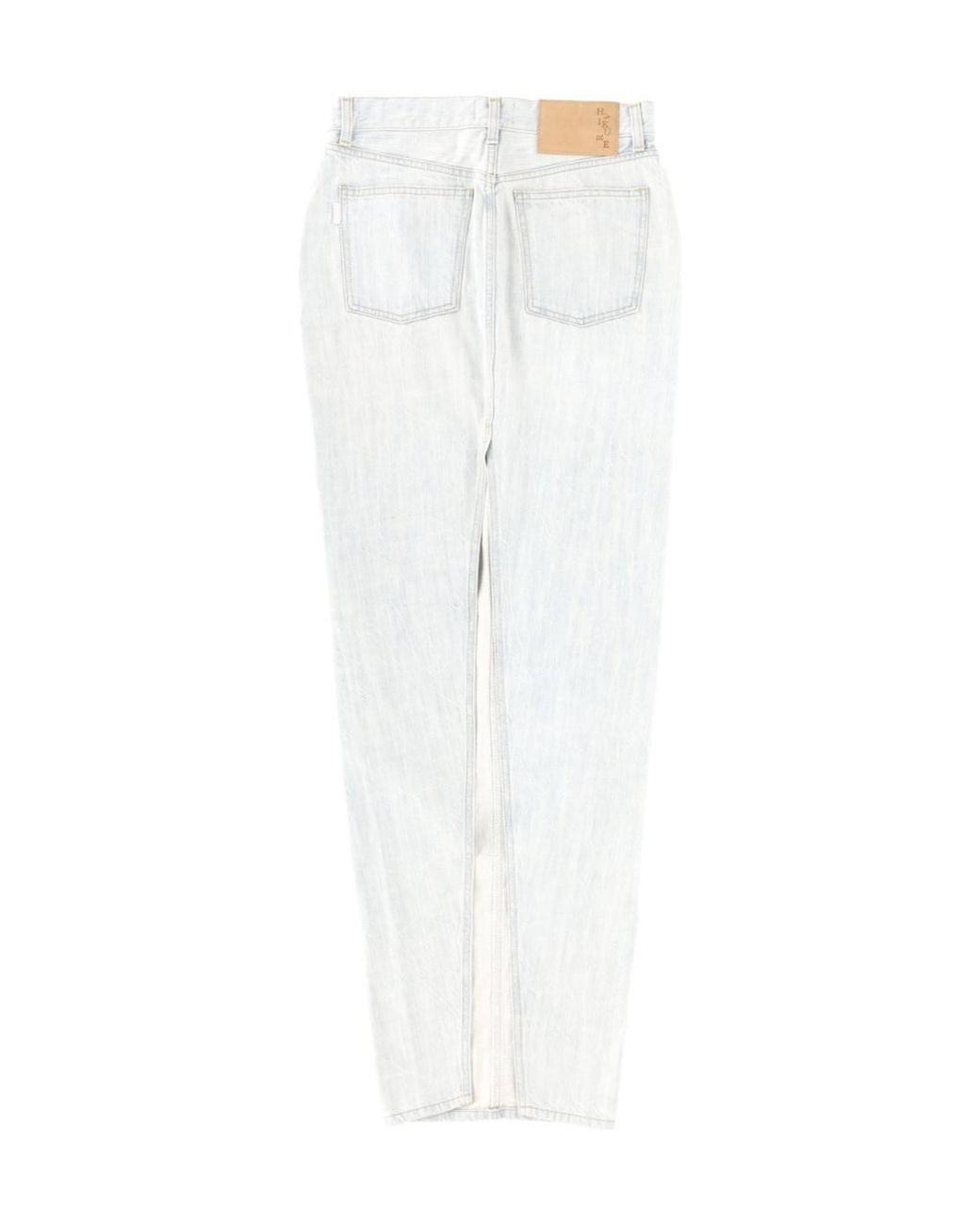 Haikure White Long Denim Skirt