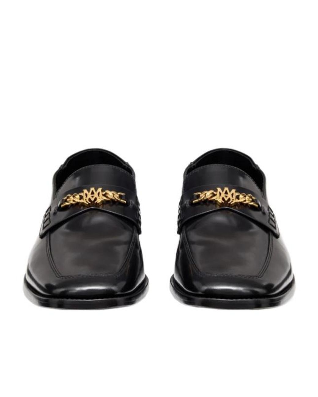 Amiri Black Logo Plaque Loafers for men