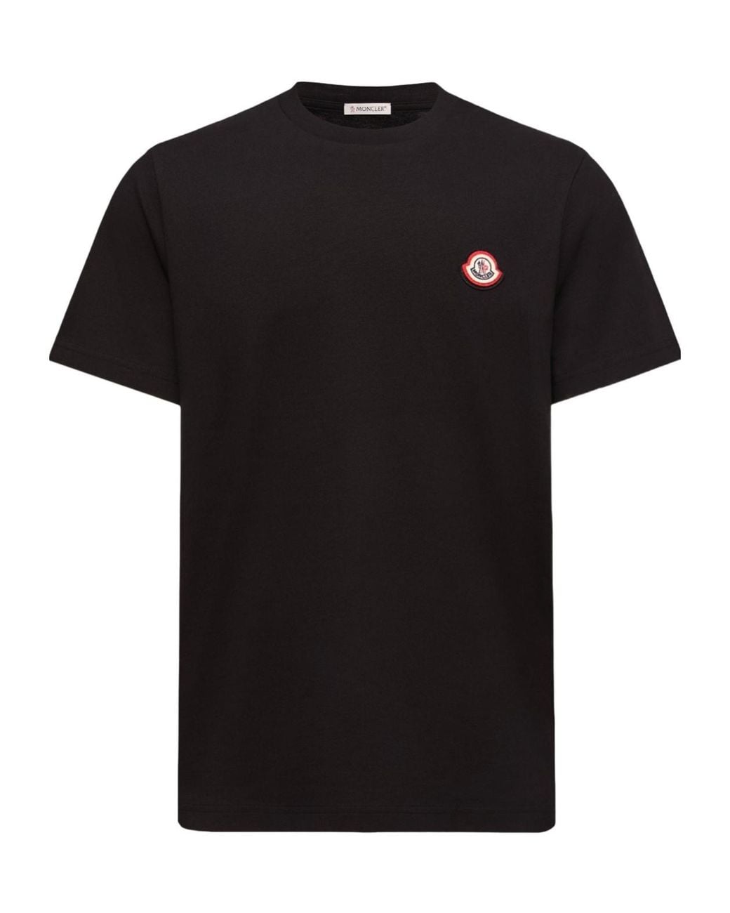 Moncler Black Logo Patch Crewneck T-Shirt for men