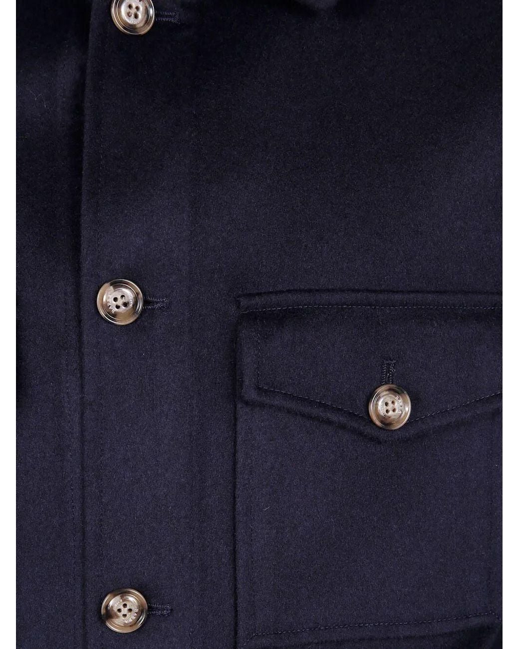 Barba Napoli Blue 'Park' Shirt Jacket for men