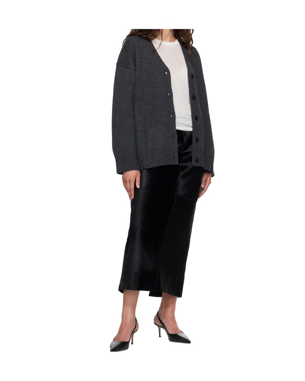 Loulou de Saison Black Button-Front Cardigan
