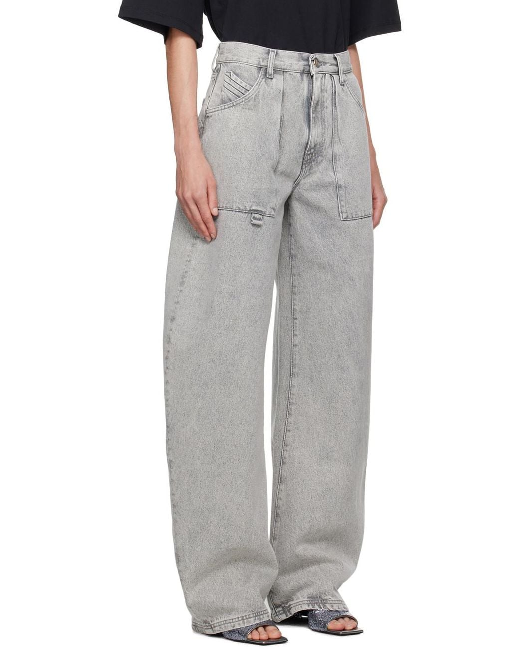 The Attico Gray The Effie Long Jeans