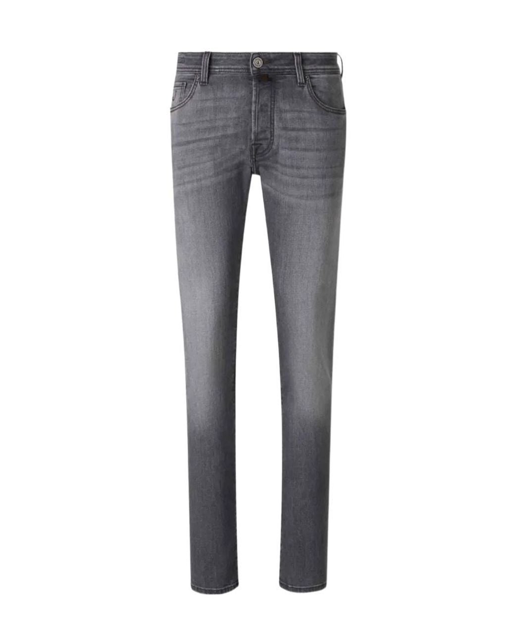 Jacob Cohen Gray Faded-Effect Slim-Fit Jeans for men