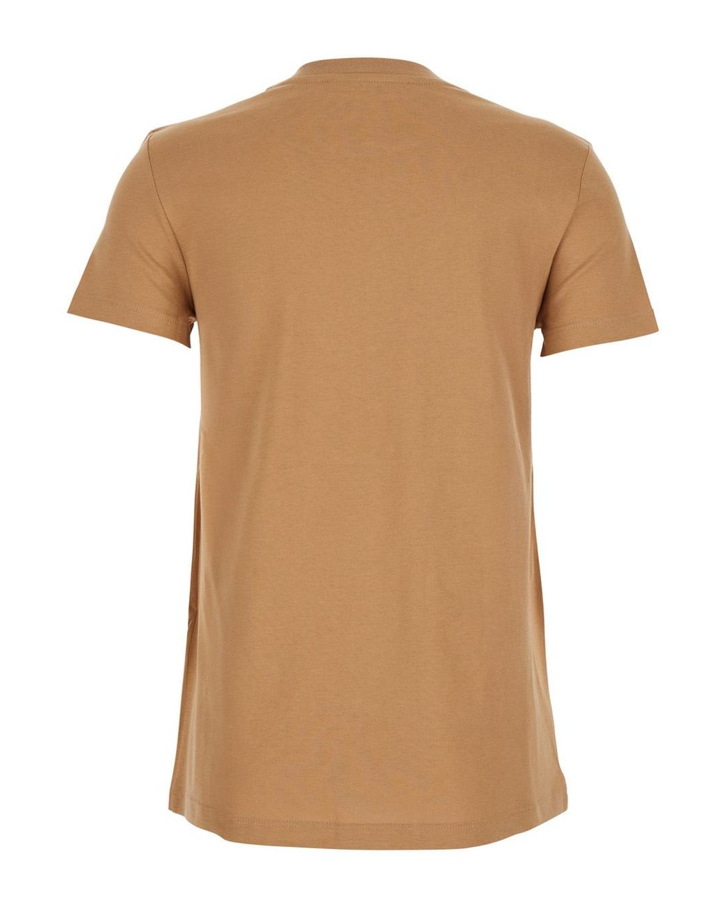 Max Mara Brown Logo Embroidered Crewneck T-Shirt