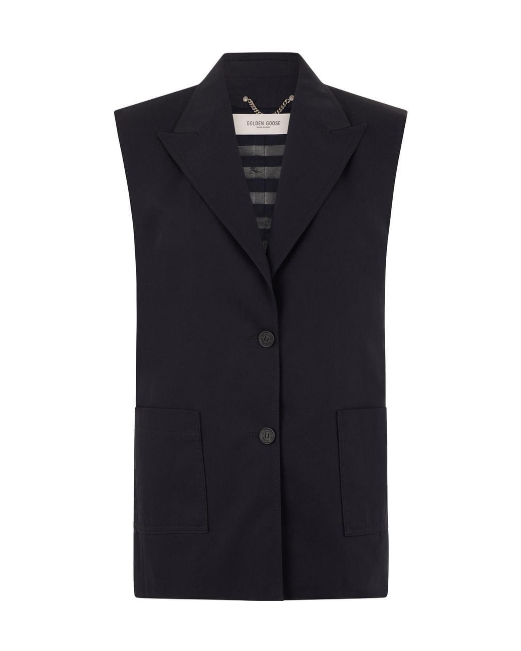 Golden Goose Deluxe Brand Blue Sleeveless Blazer