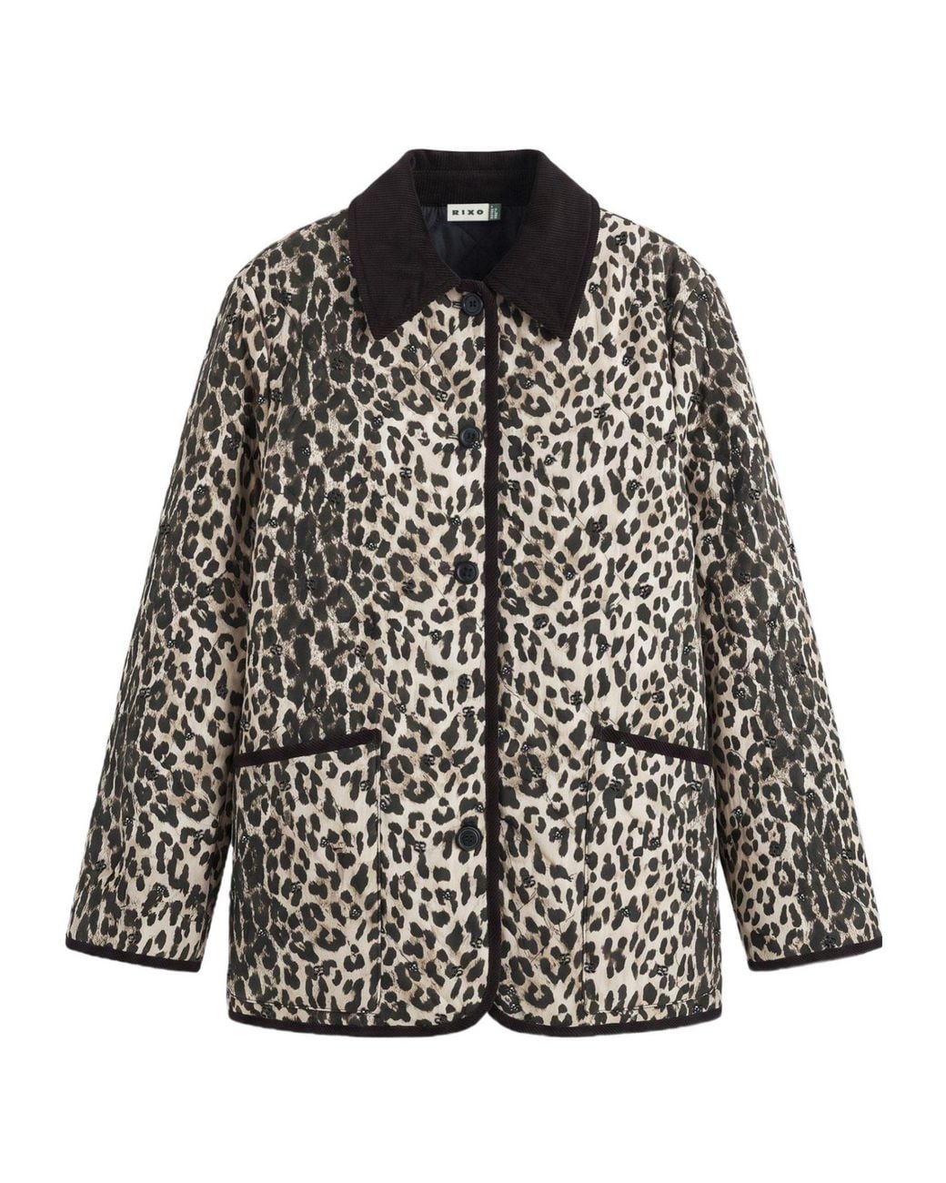 Rixo Gray Earla Short Puffer Jacket