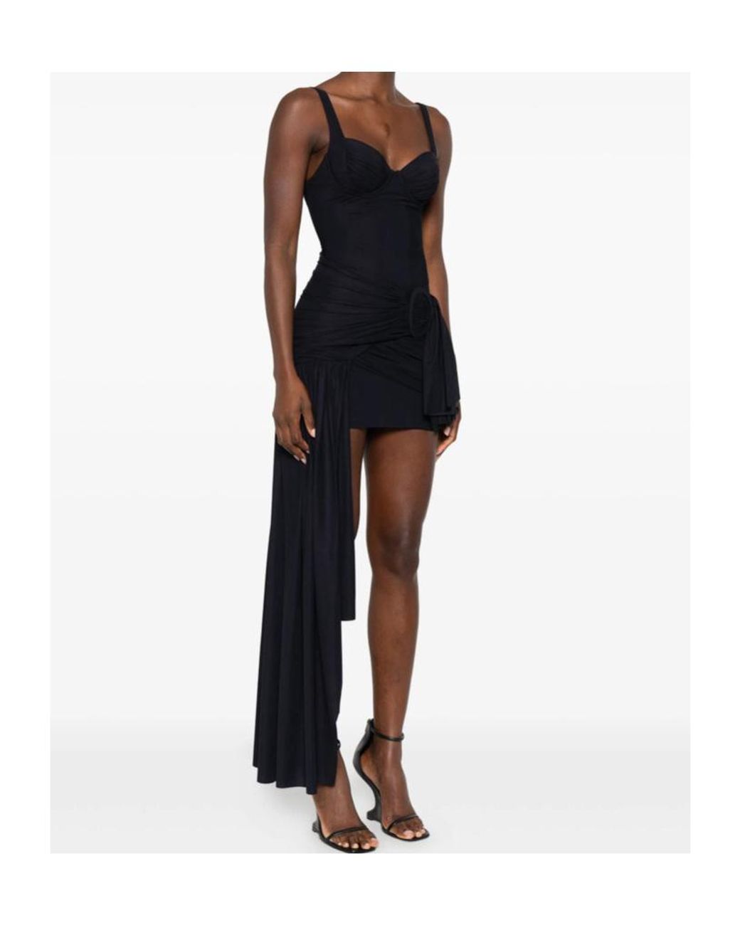 Balenciaga Black Draped Dress By