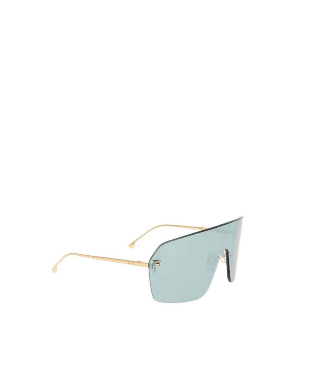 Fendi Blue Eyewear Oversized Frame Sunglasses