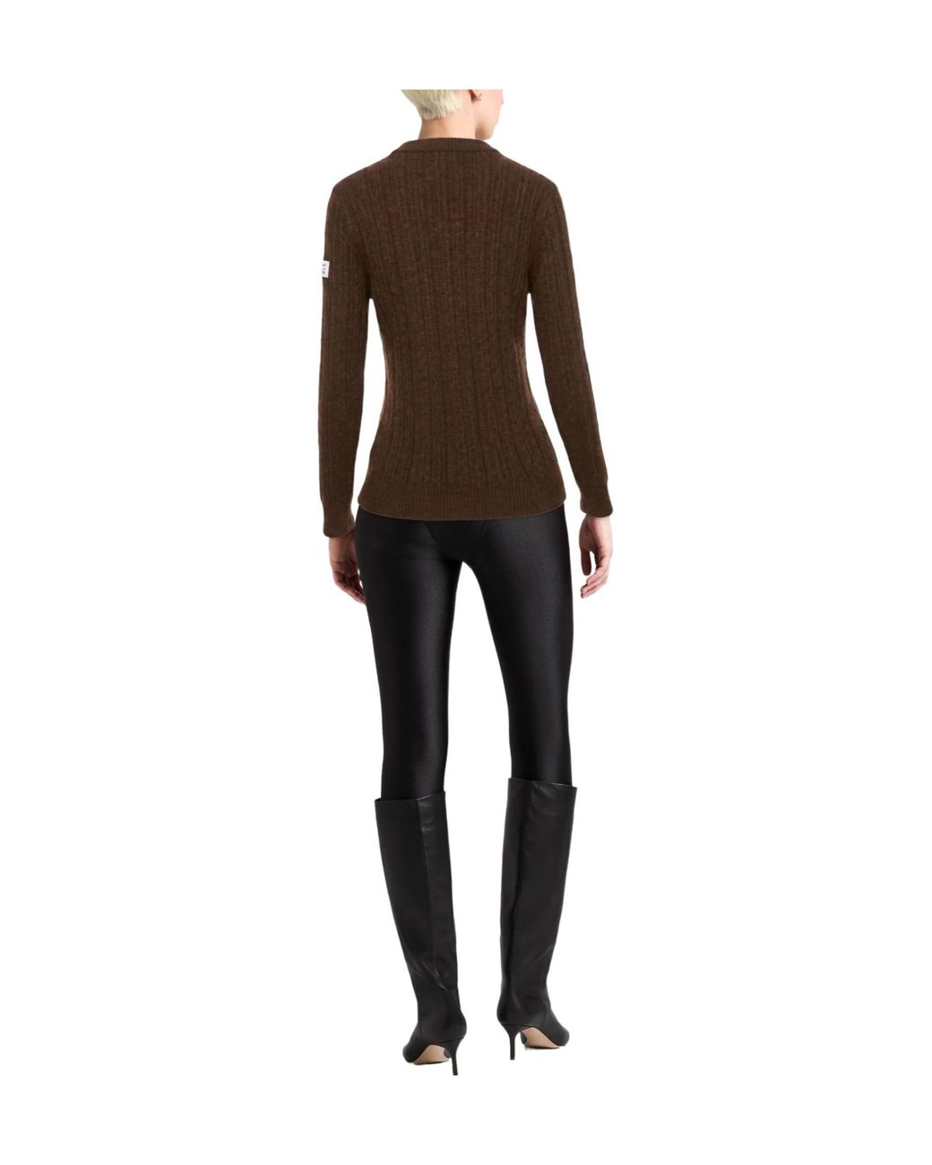 MM6 by Maison Margiela Brown Solid-Color Sweater
