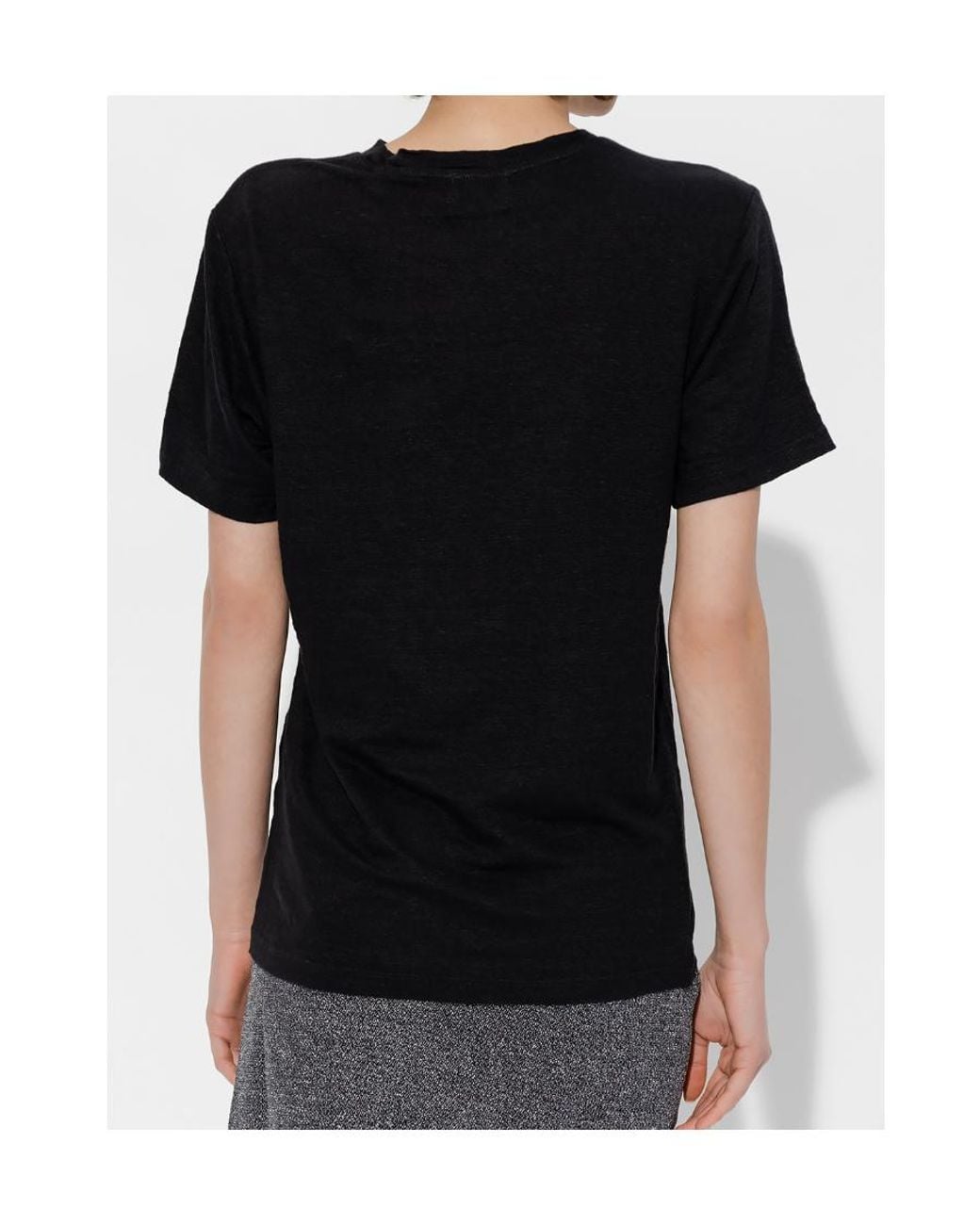 Isabel Marant Black Short-Sleeved T-Shirt With Round Neck