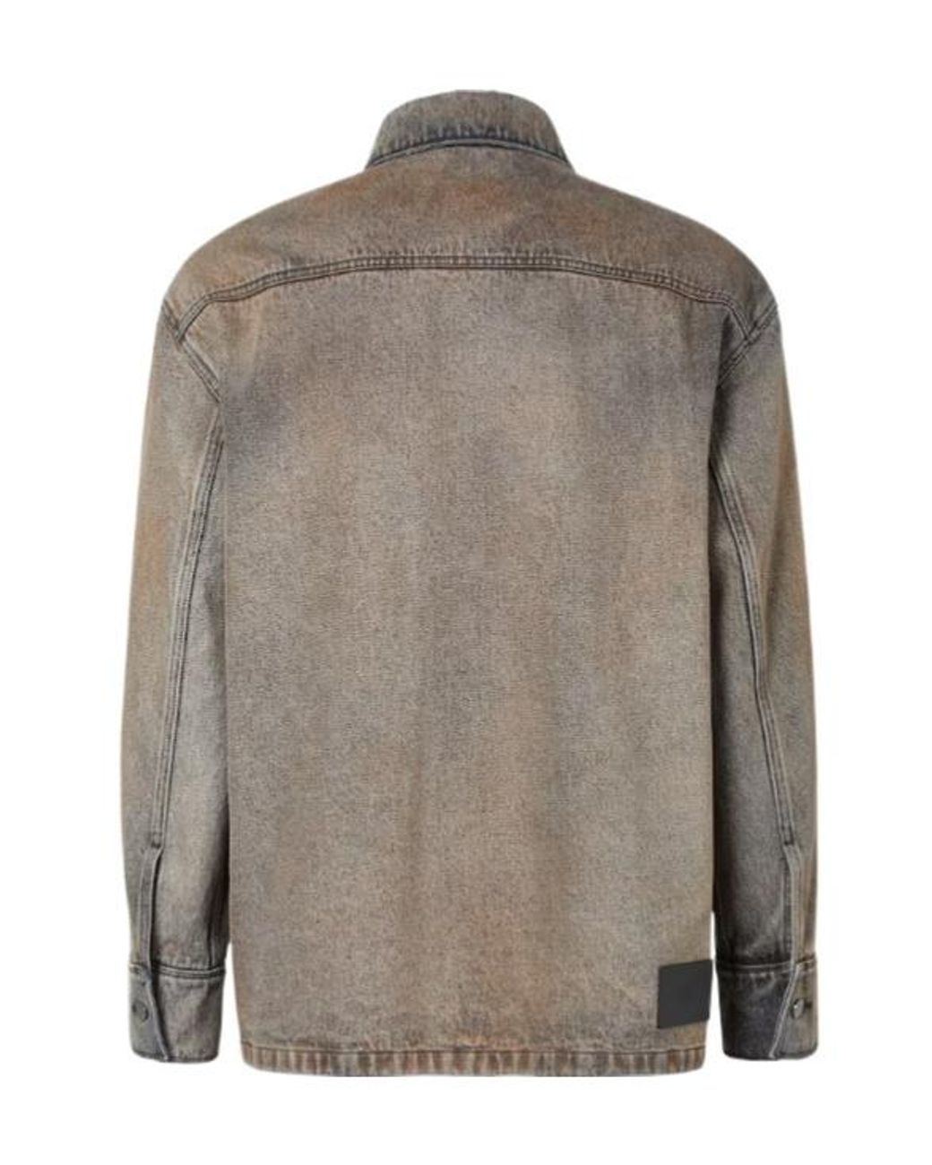 Fendi Brown Long-Sleeved Denim Shirt for men
