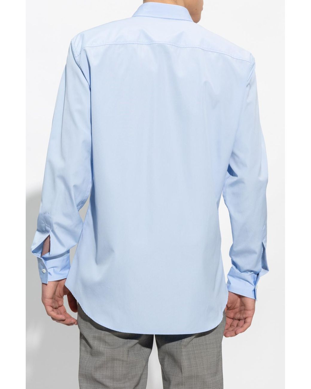 DSquared² Blue Logo-Embroidered Button-Up Shirt for men