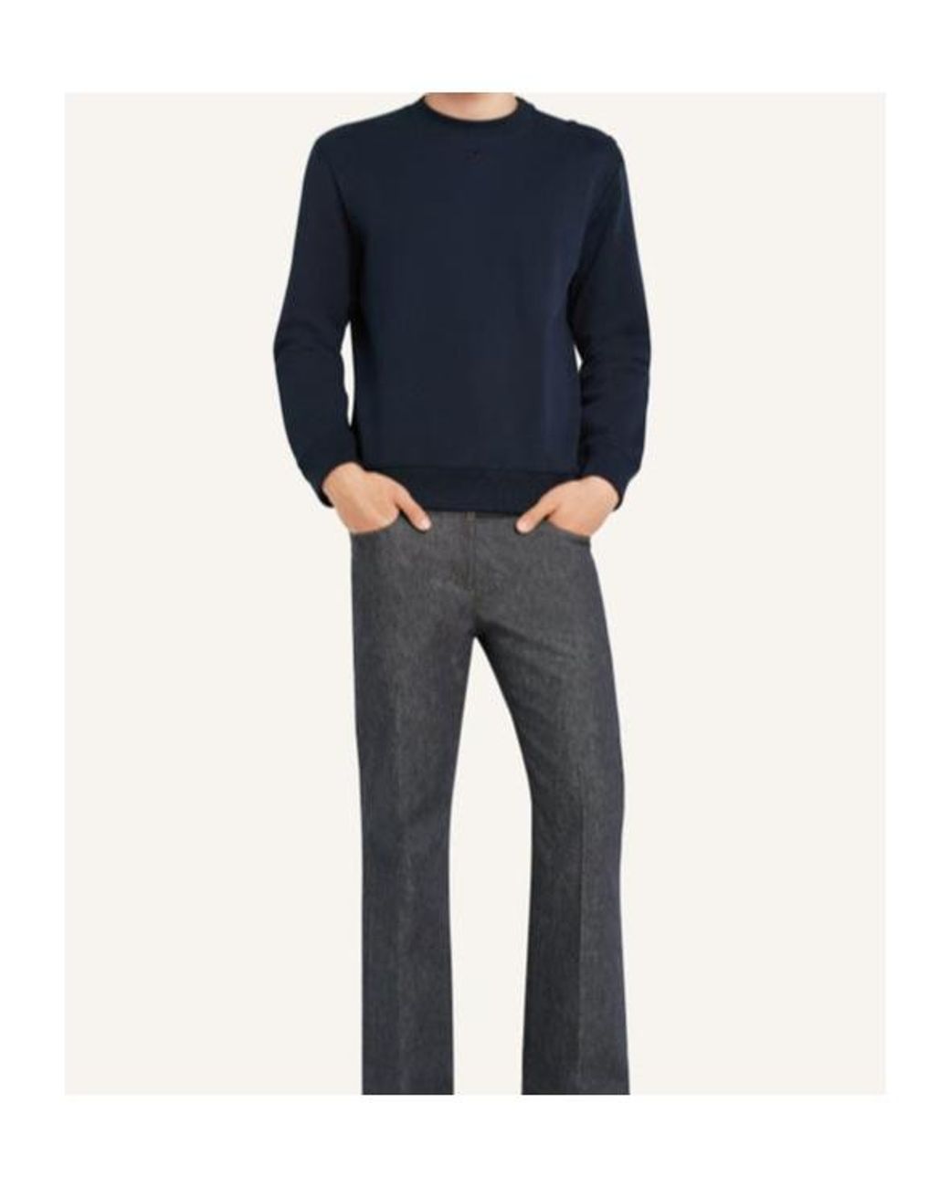 Courreges Blue Buttoned Fleece Sweatshirt for men