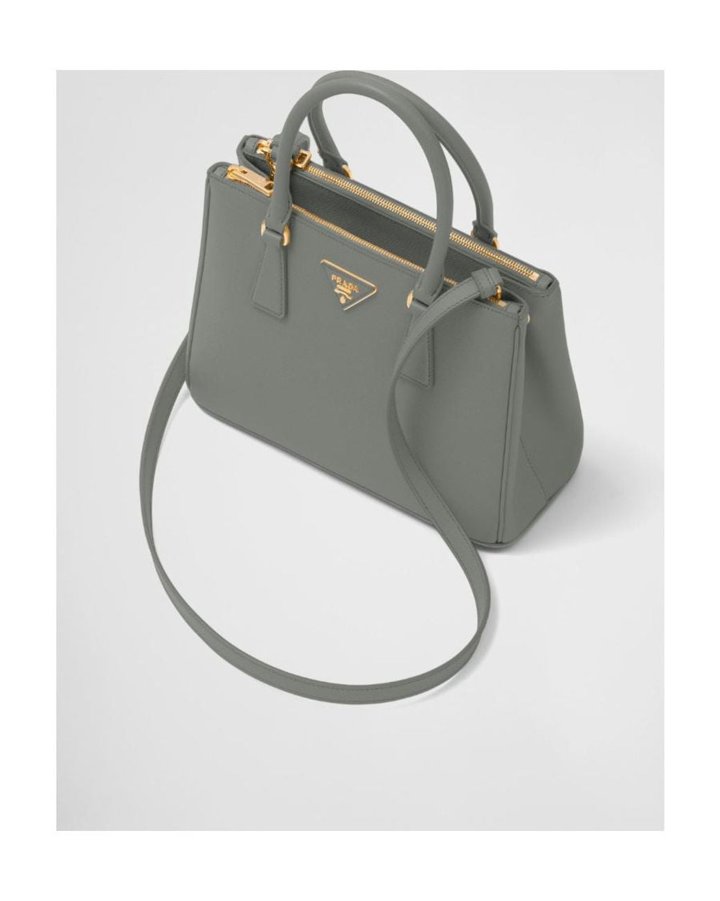 Prada Gray Galleria Medium Saffiano Leather Bag