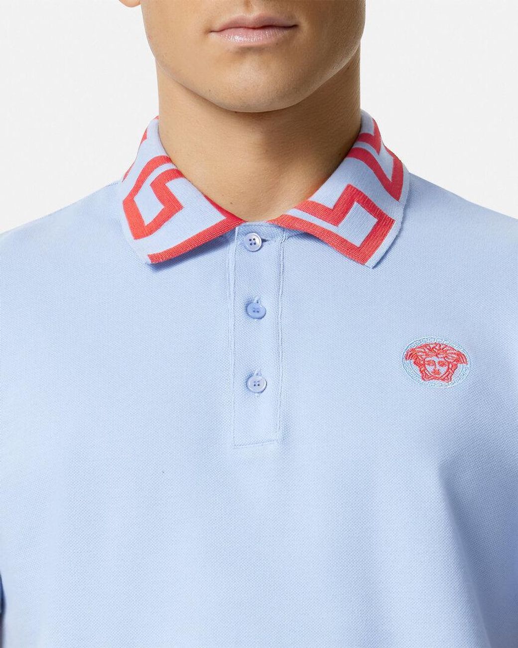 Versace Blue Meduda Polo Shirt for men