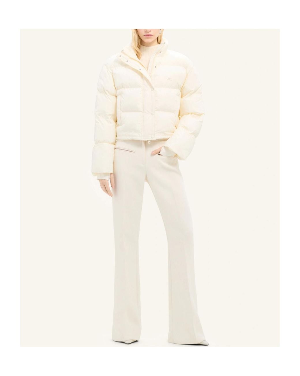 Courreges White Courrèges Short Puffer Jacket