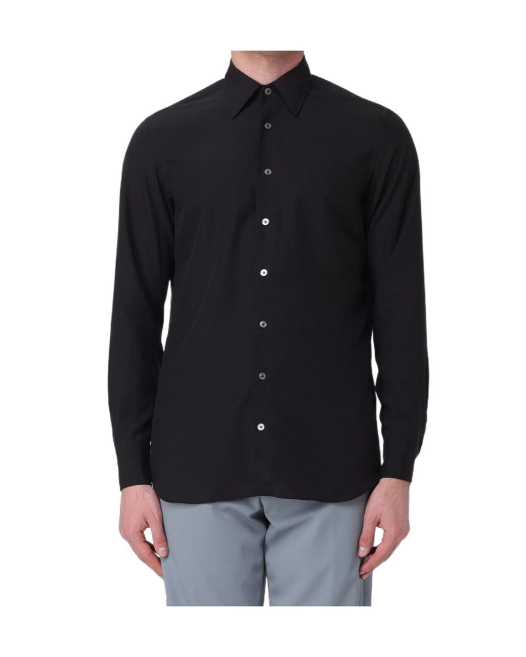Lardini Black Button-Up Shirt for men