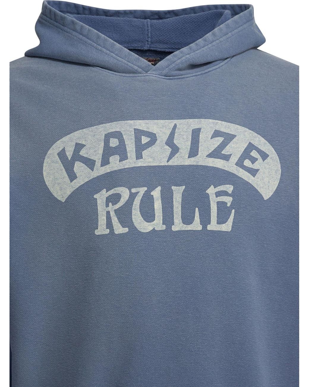 Kapital Blue Graphic Hooded Sweater for men