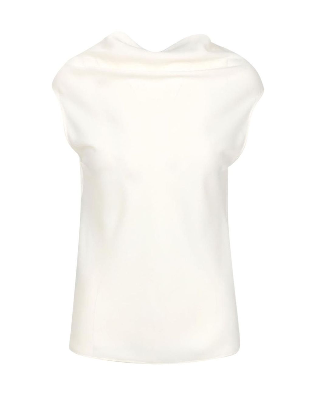 Philosophy Di Lorenzo Serafini White Drape Front Blouse