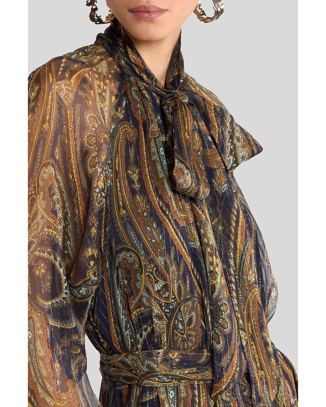 Etro Natural Long-Sleeved Dress