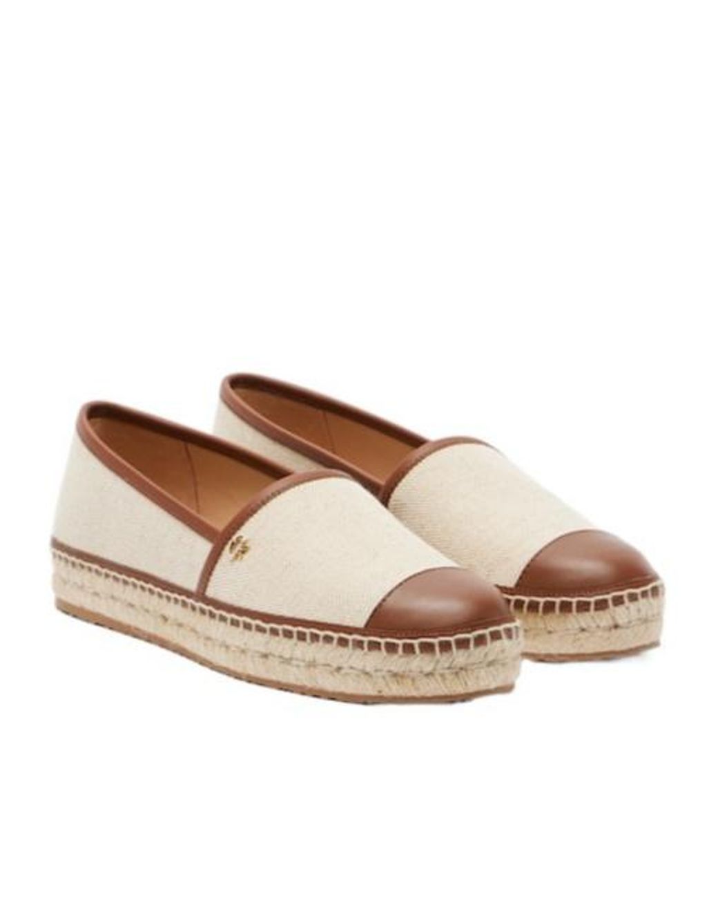 Gianvito Rossi Brown Leather-Trimmed Canvas Espadrilles
