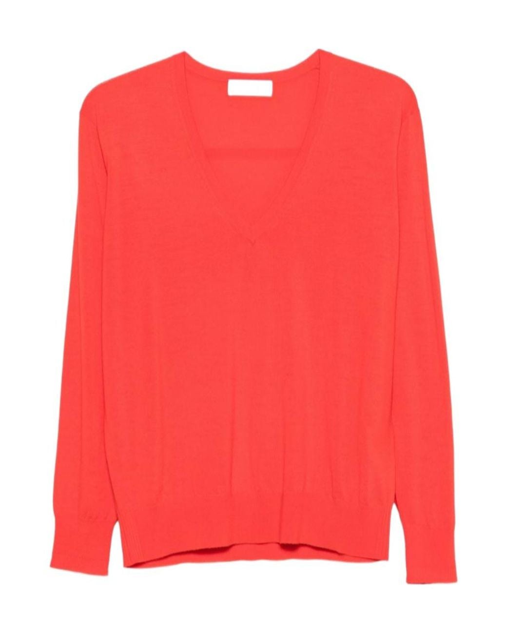 Dries Van Noten Red Long-Sleeved Pullover