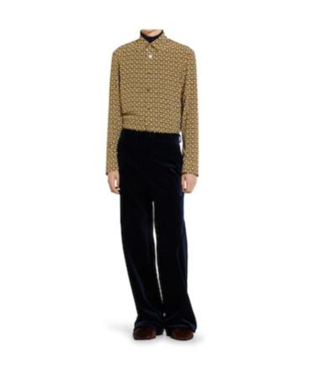 Gucci Brown Crêpe De Chine Shirt for men