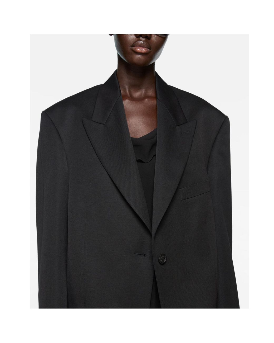 Acne Black Single-Breasted Suit Jacket