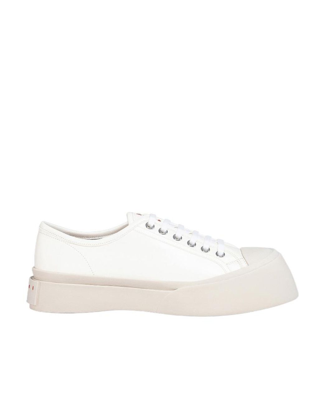Marni White Pablo Lace-Up Sneakers for men
