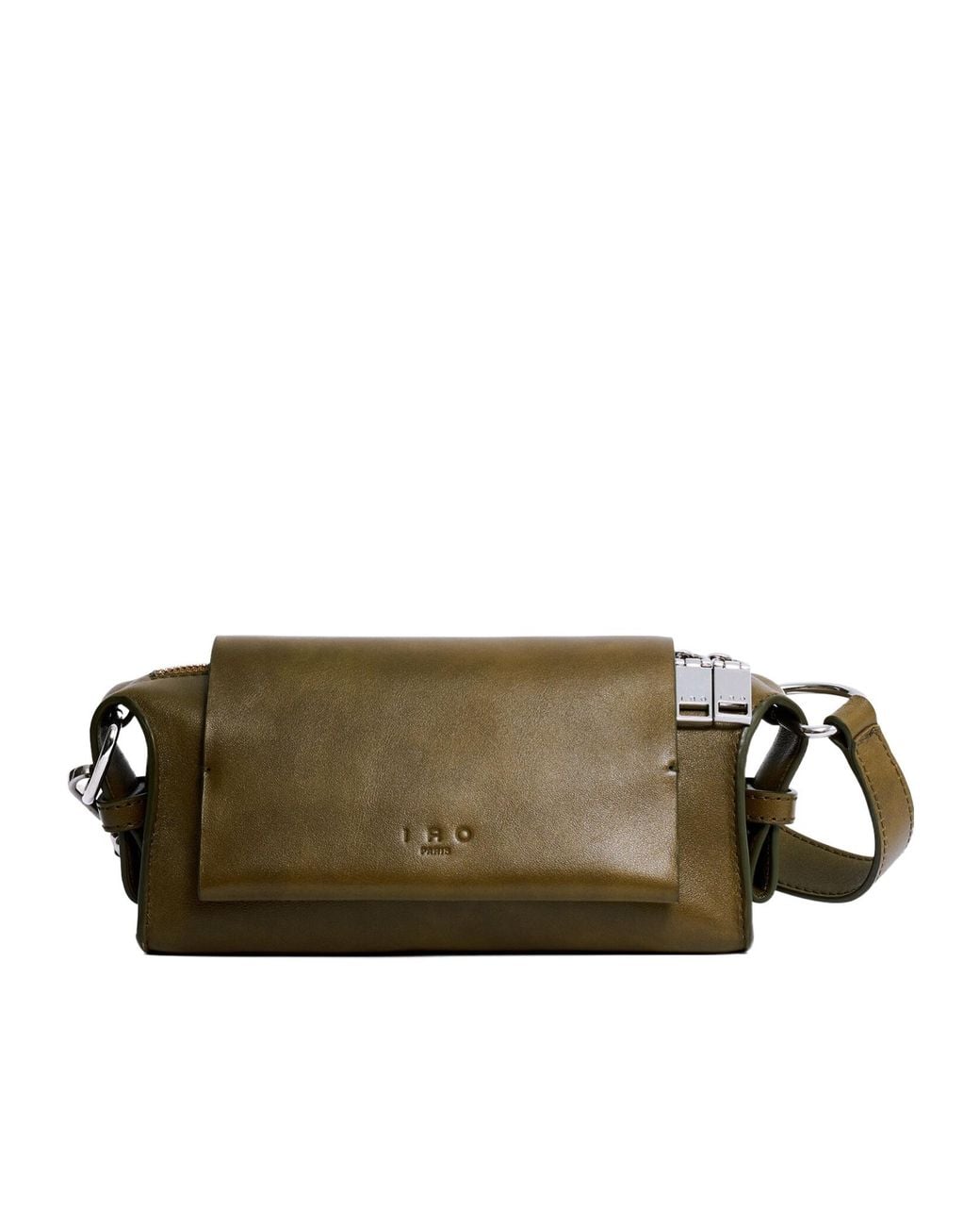 IRO Brown Mini Flap Shoulder Bag