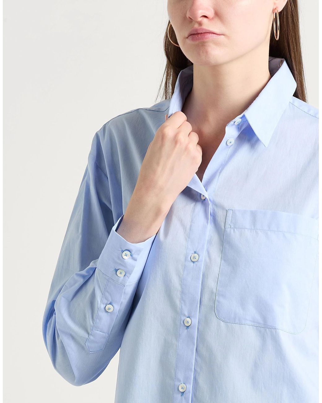 MAX&Co. Blue Long Sleeve Shirt