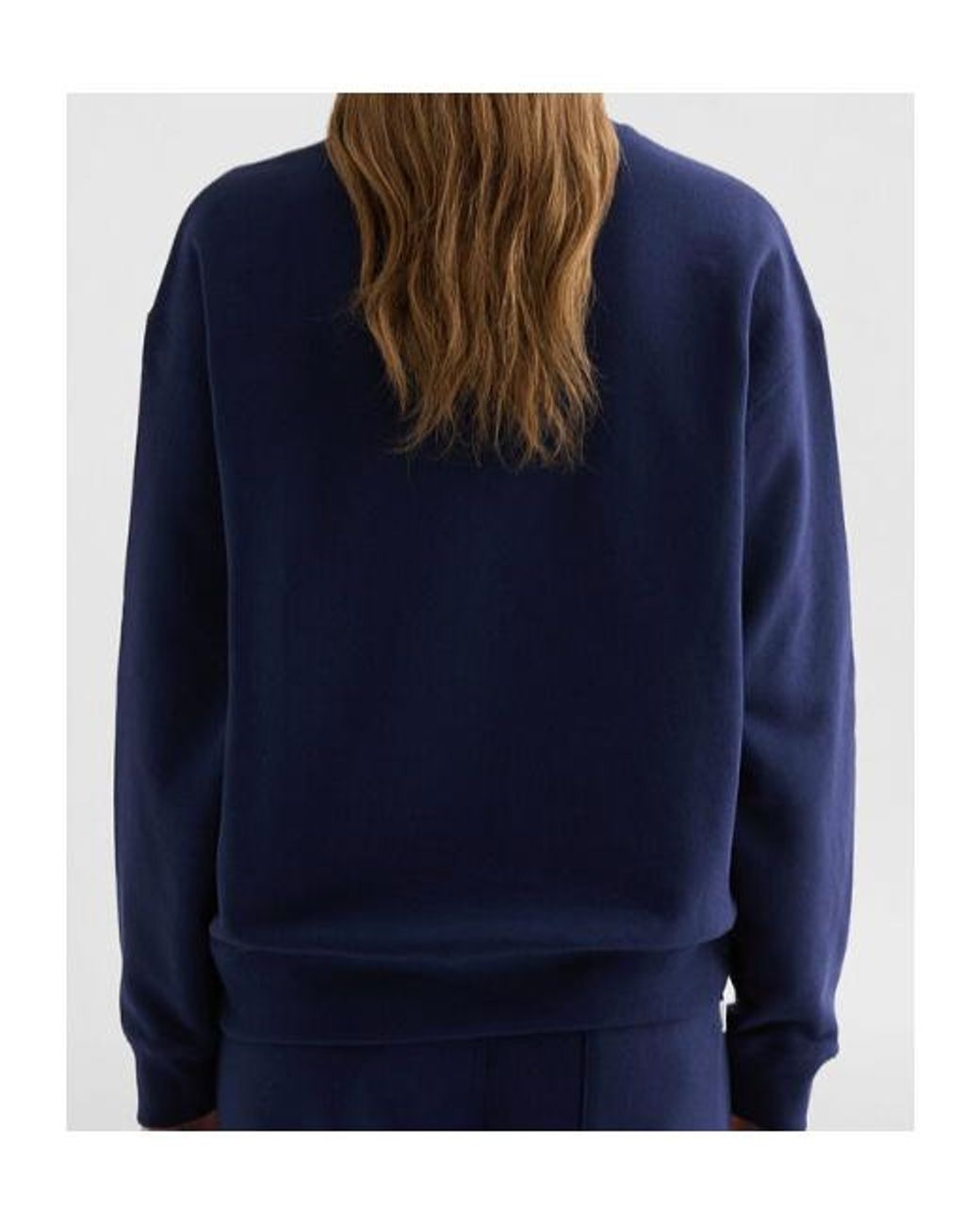 Jil Sander Blue Logo Printed Crewneck Sweatshirt