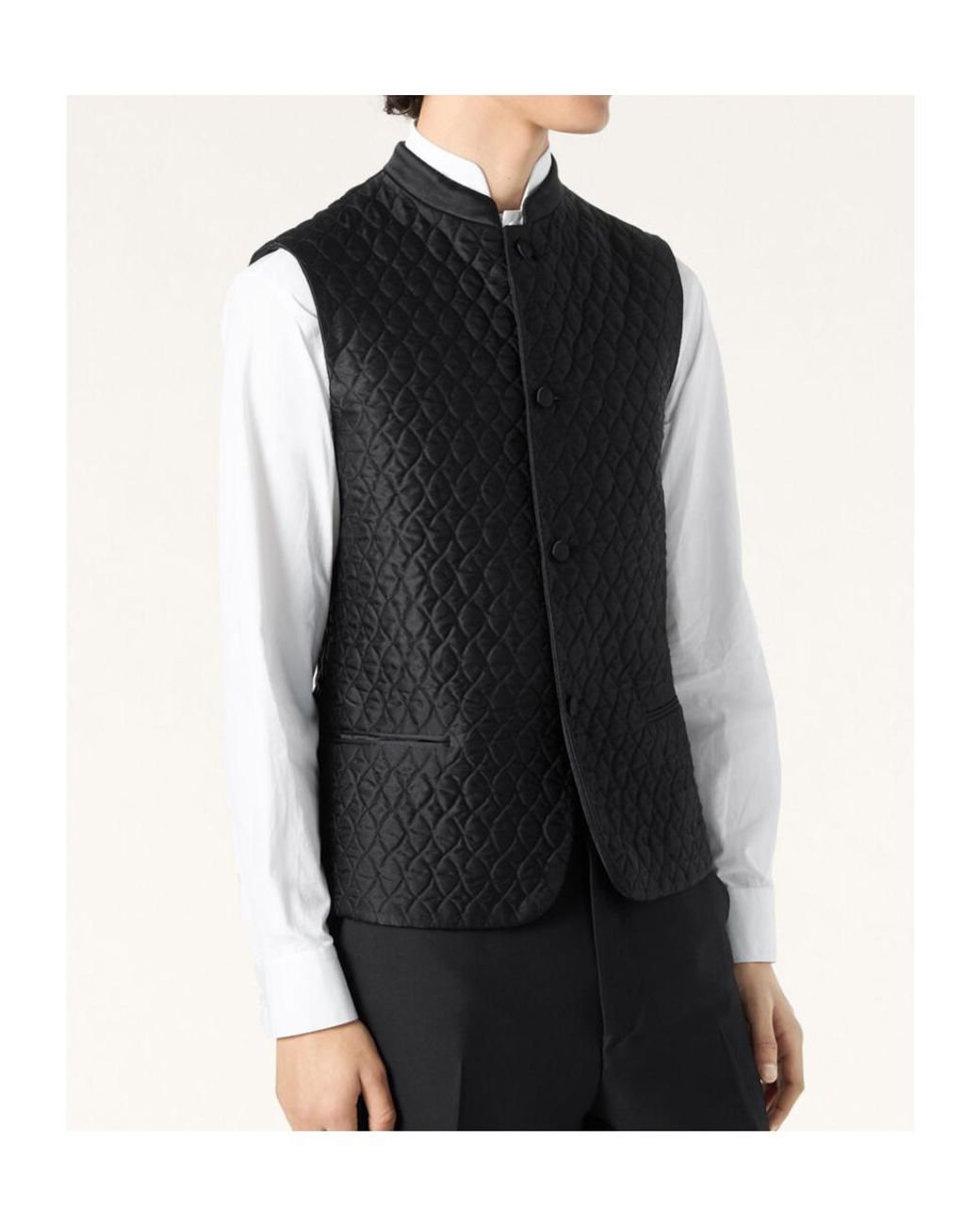 Loro Piana Black Windsor Vest for men