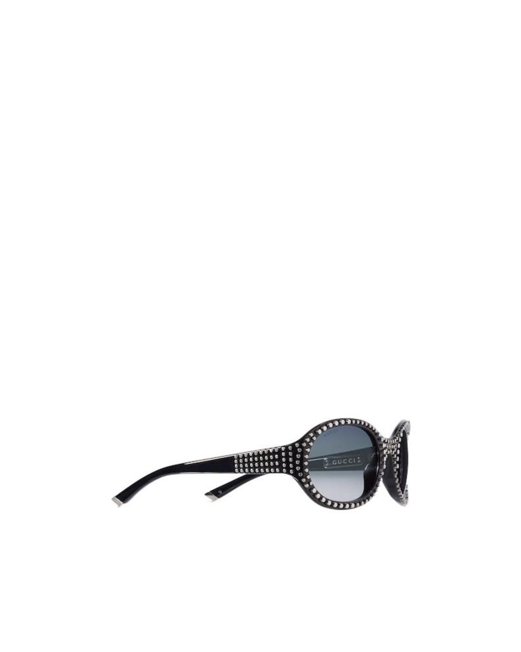 Gucci Blue Eyewear Round Frame Sunglasses