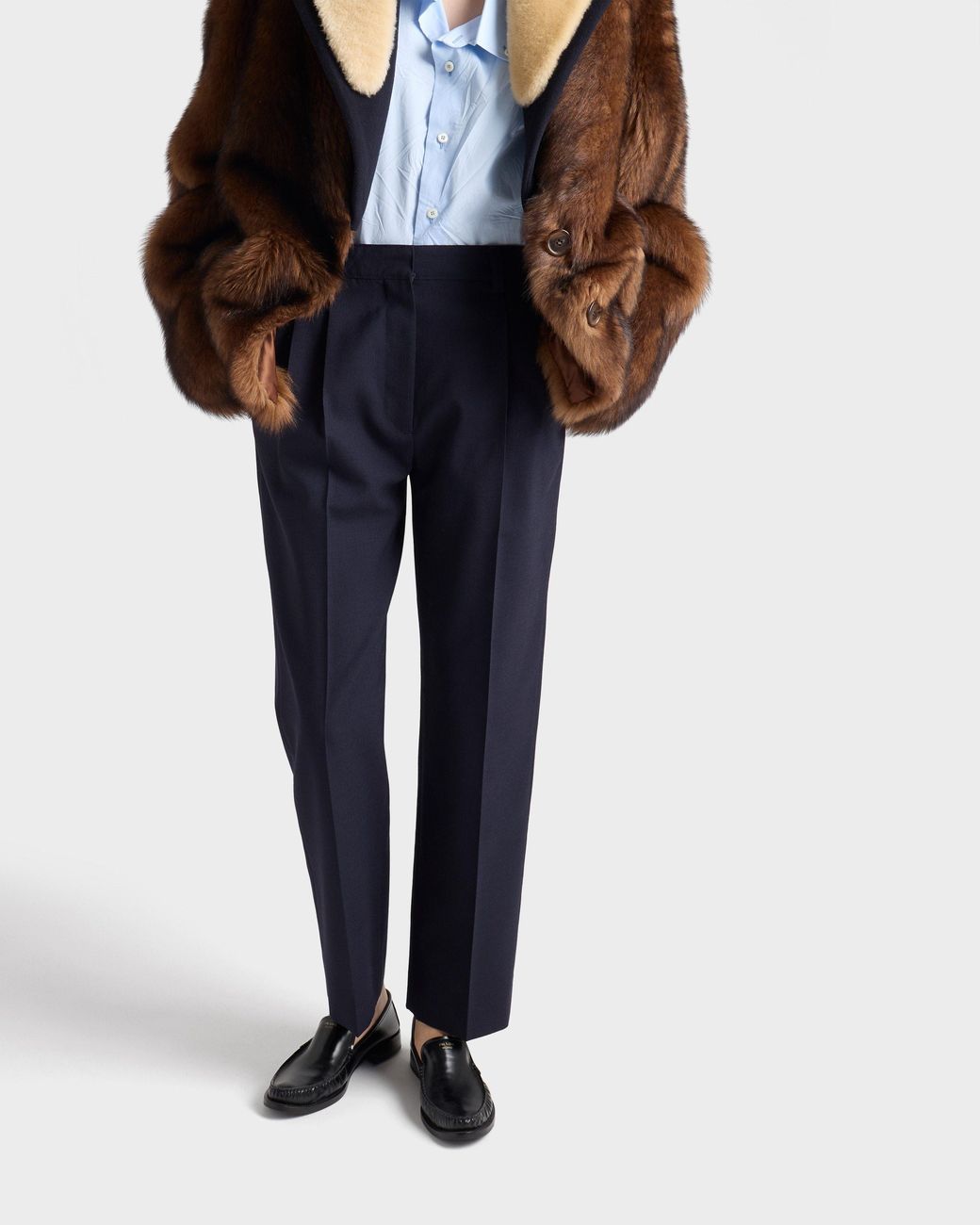 Prada Blue Rush Stitch Pants