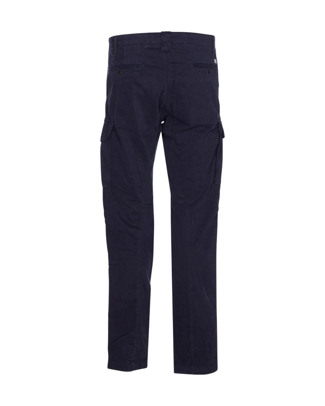 C P Company Blue Stretch Sateen Ergonomic Lens Cargo Pants for men