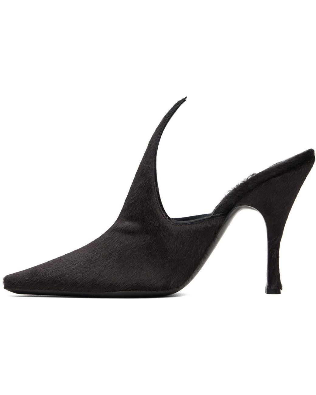 Alaïa Black Calf-Hair Mules