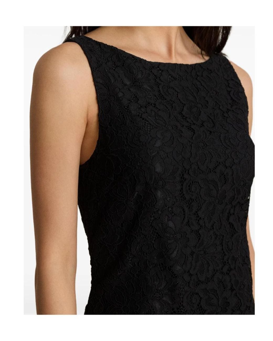 Ralph Lauren Black Sleeveless Midi Dress