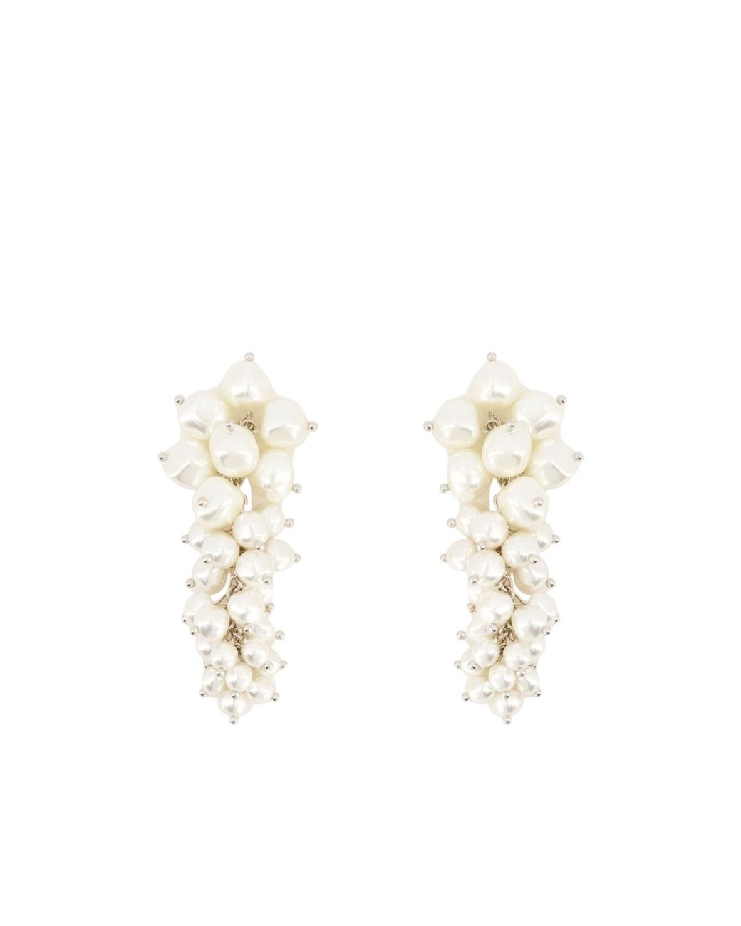 Simone Rocha White Cluster Earrings