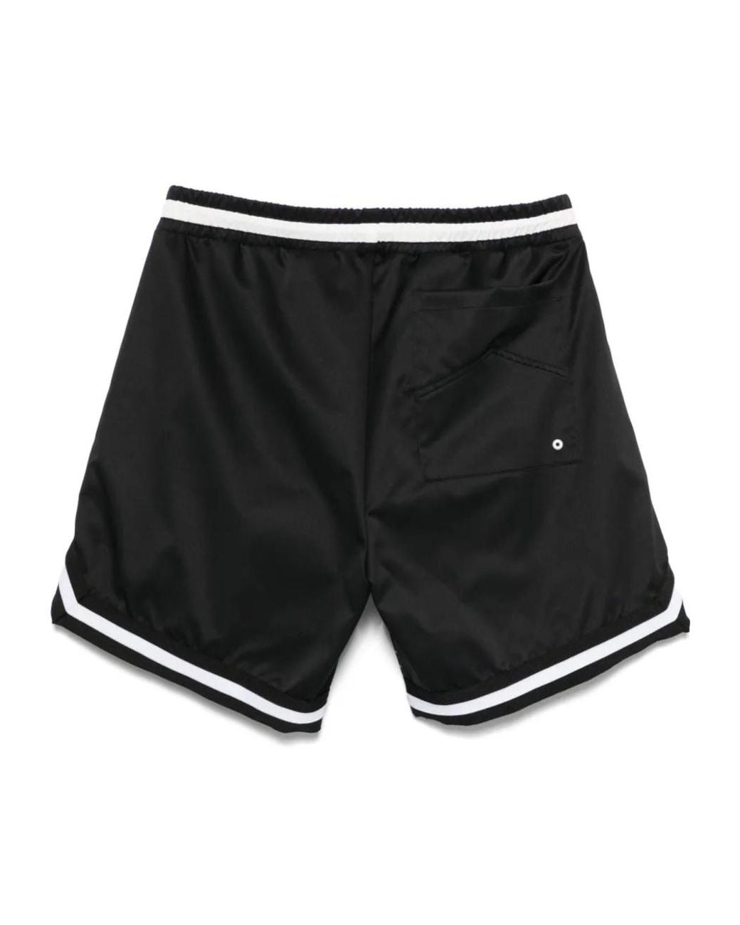 Rhude Black Logo-Print Swim Shorts for men