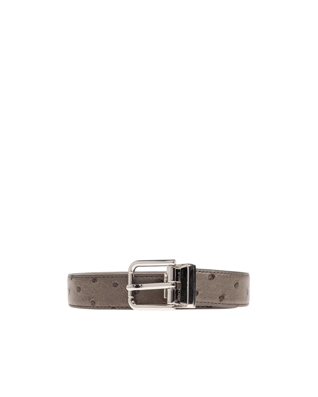 Dolce & Gabbana White Patterned Buckle Belt