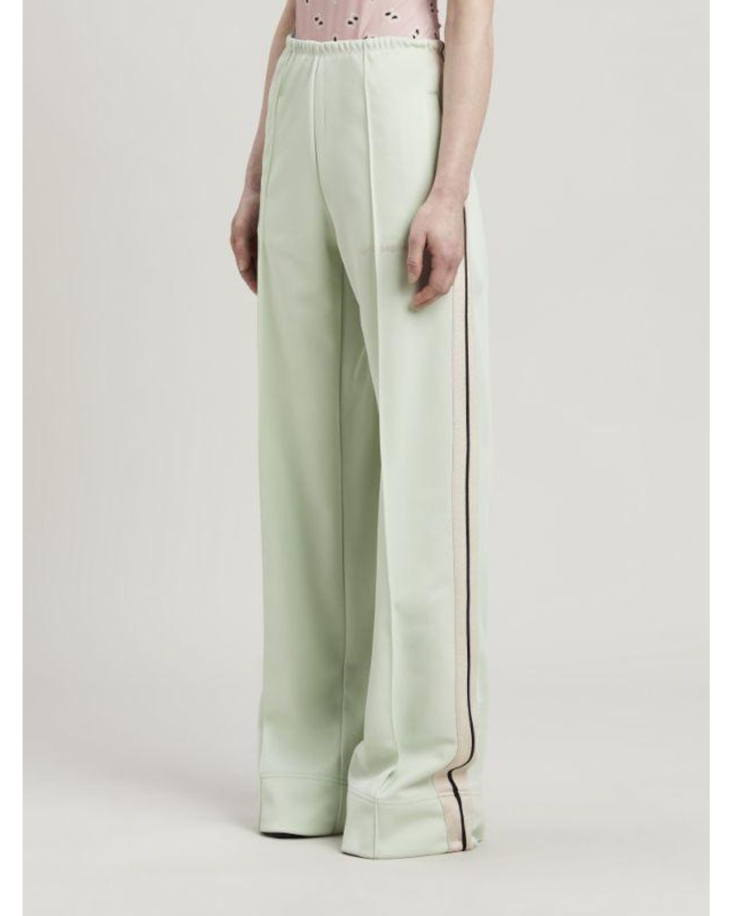 Palm Angels Green Side Striped Track Trousers