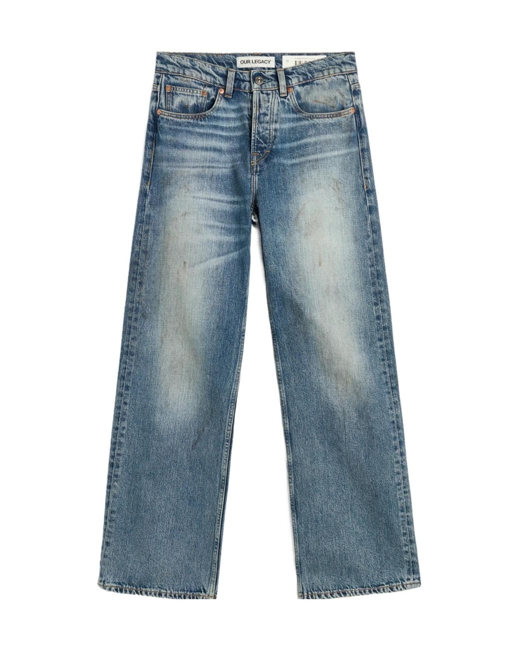Our Legacy Blue Full Cut Wide-Leg Jeans