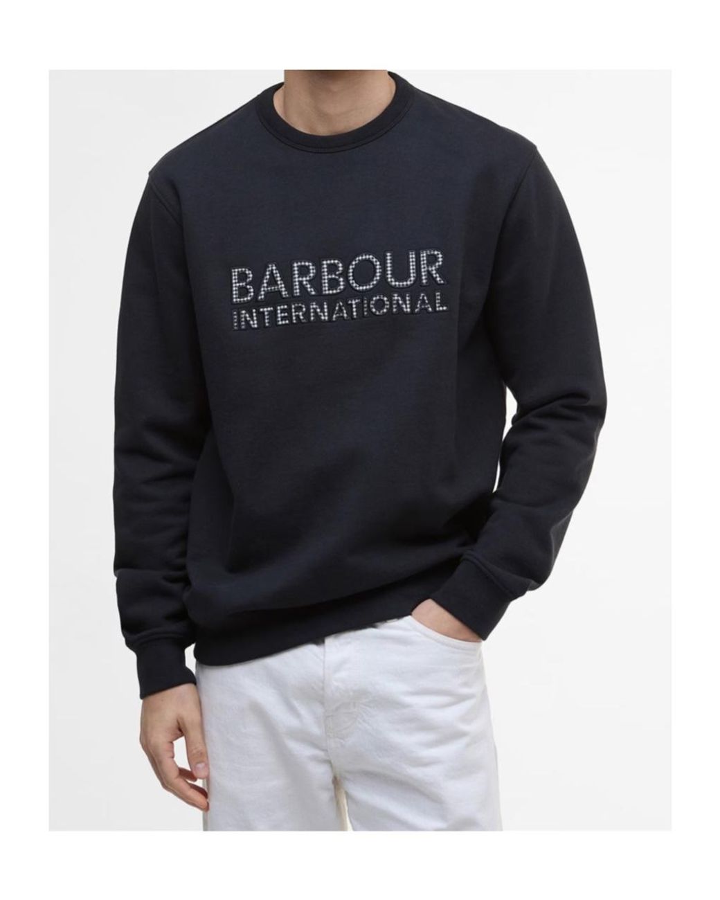 Barbour Blue Bertie Blackstreak Logo Sweater for men