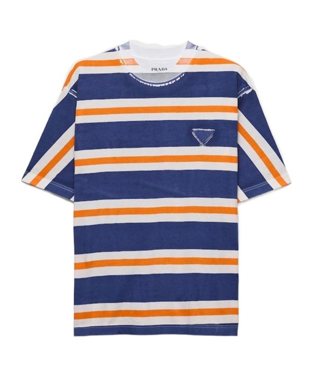 Prada Blue Short-Sleeved T-Shirt for men